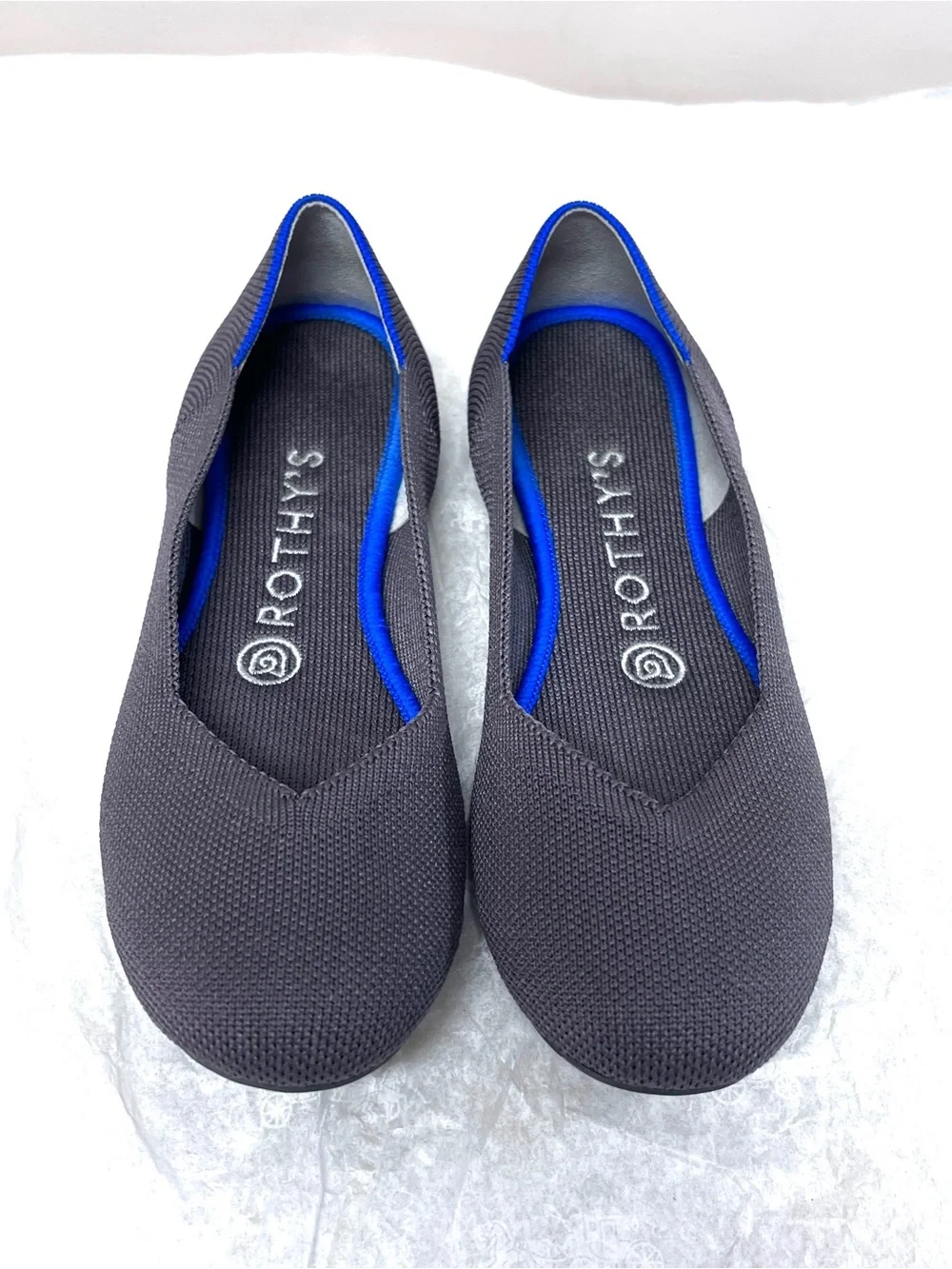 Rothy's The Flat Round-Toe Sz 6.5 Brown Slip-On Ballet Knit Flats Shoes